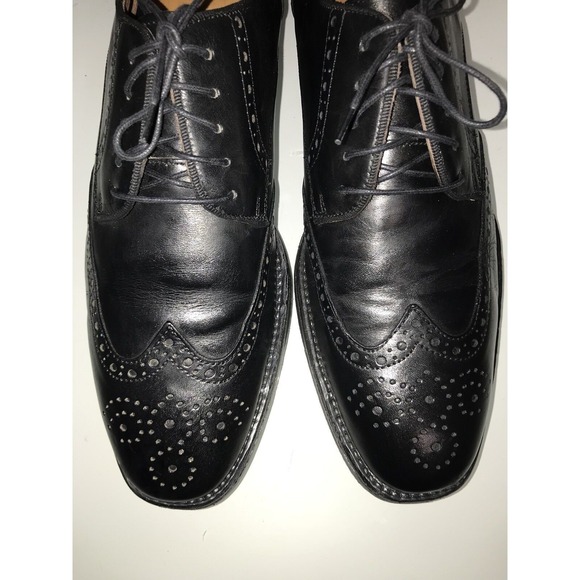 Johnston & Murphy J&M Est. 1850 Wing Tip Black Oxfords 20-5721 Men's Size 11M - Picture 8 of 12